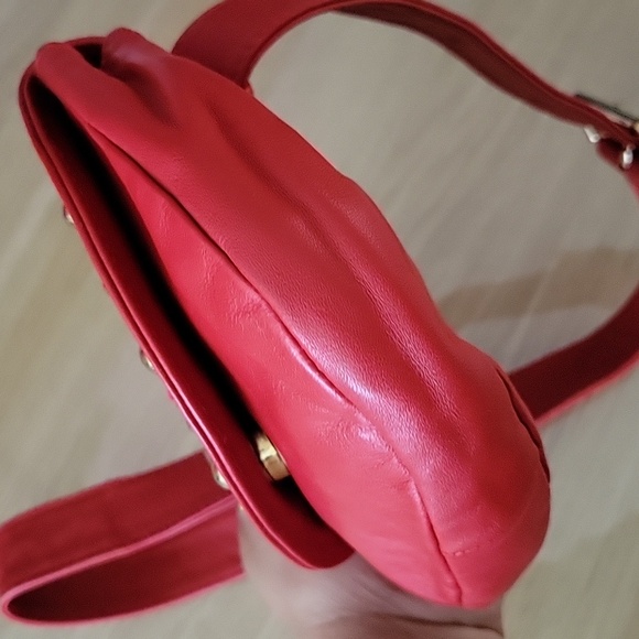 Neiman Marcus Mini Red belt bag Small Made In Italy 🥰❤💋 - Picture 5 of 11